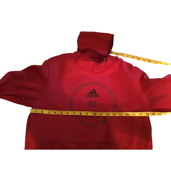 ADIDAS -MEN PULLOVER SWEATSHIRT -FRONT KANGAROO POCKET -SIZE SMALL - Picture 4 of 6